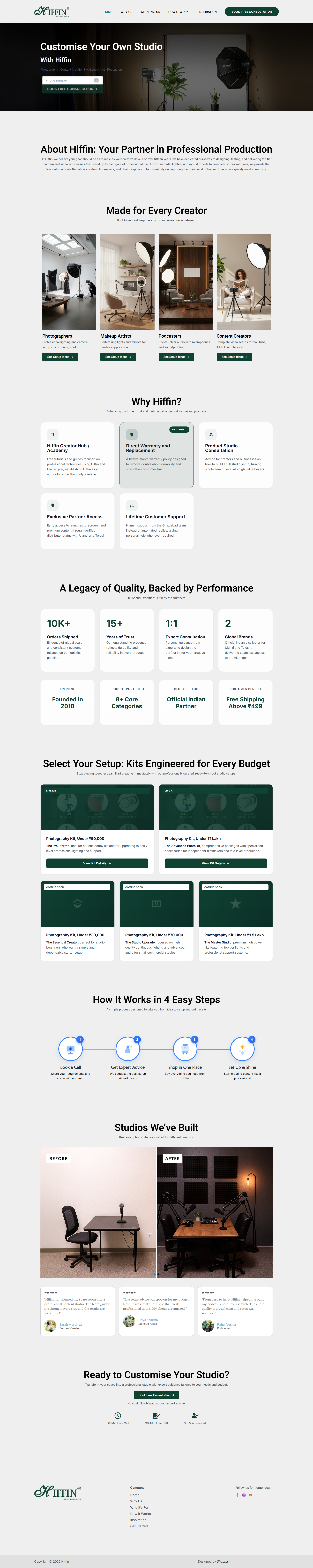 Hiffin Studio website preview